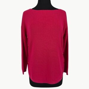 Sézane Clément Merino Wool Cotton Sweater Sz Small Fuchsia Pink French Chic New